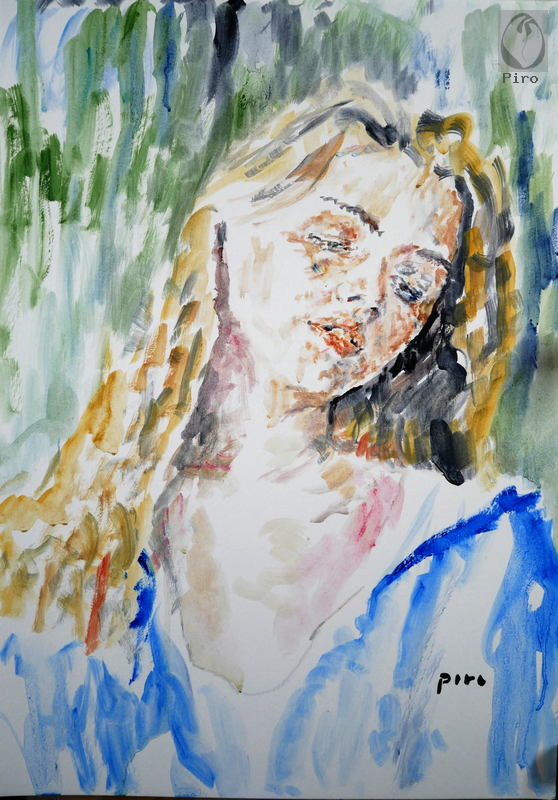oil on paper - olio su carta di Piro
